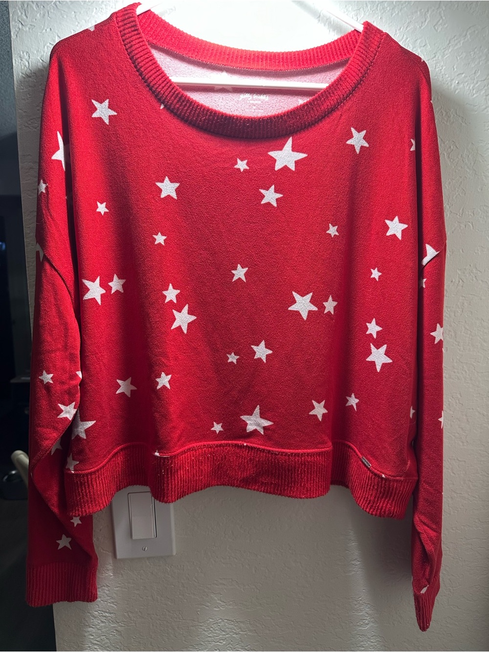 Red Star Print Women's Sweater